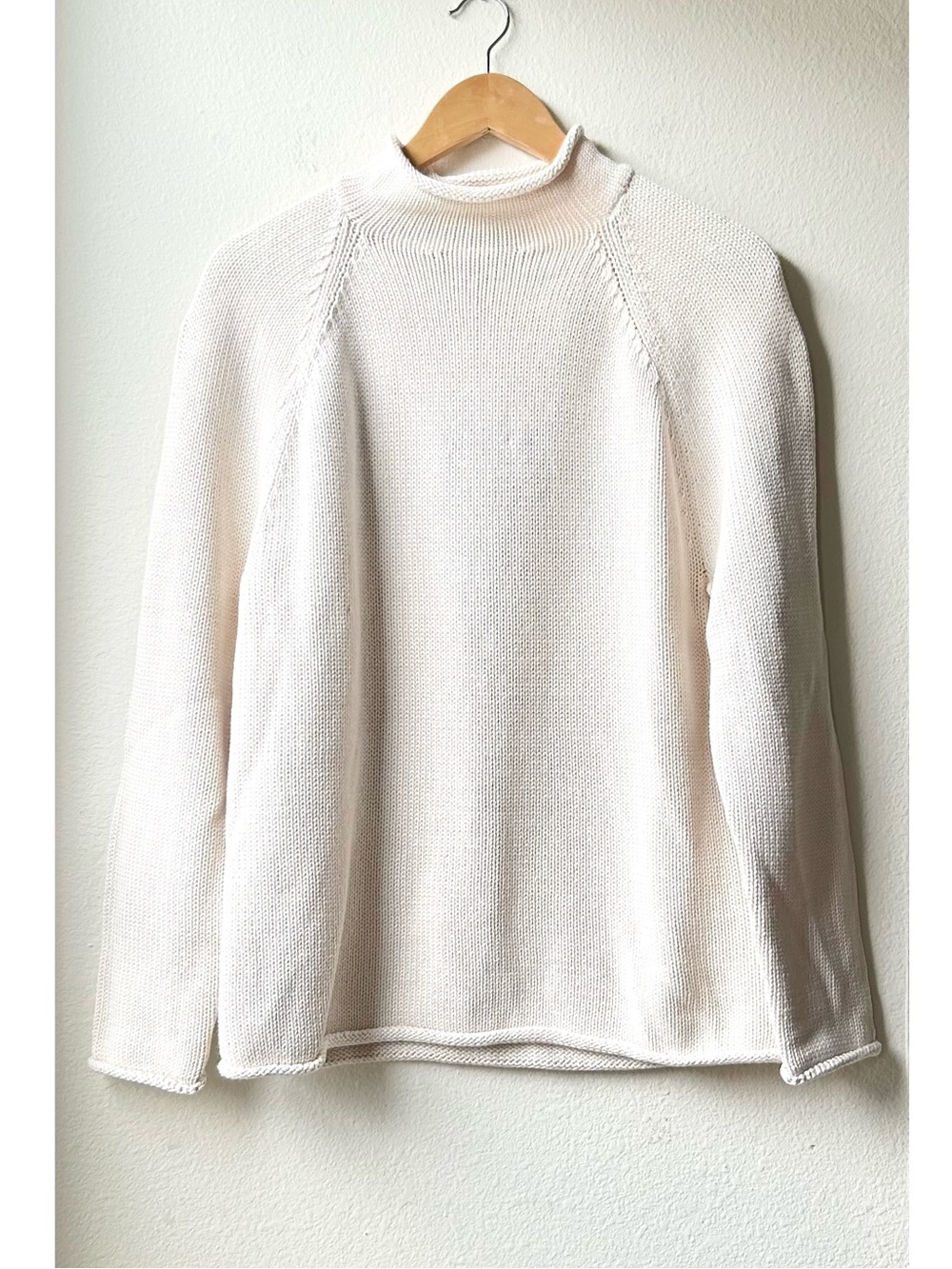 NWT J. Crew 1988 Rollneck Sweater Cotton Cream Mountain White Sz S - Picture 5 of 15